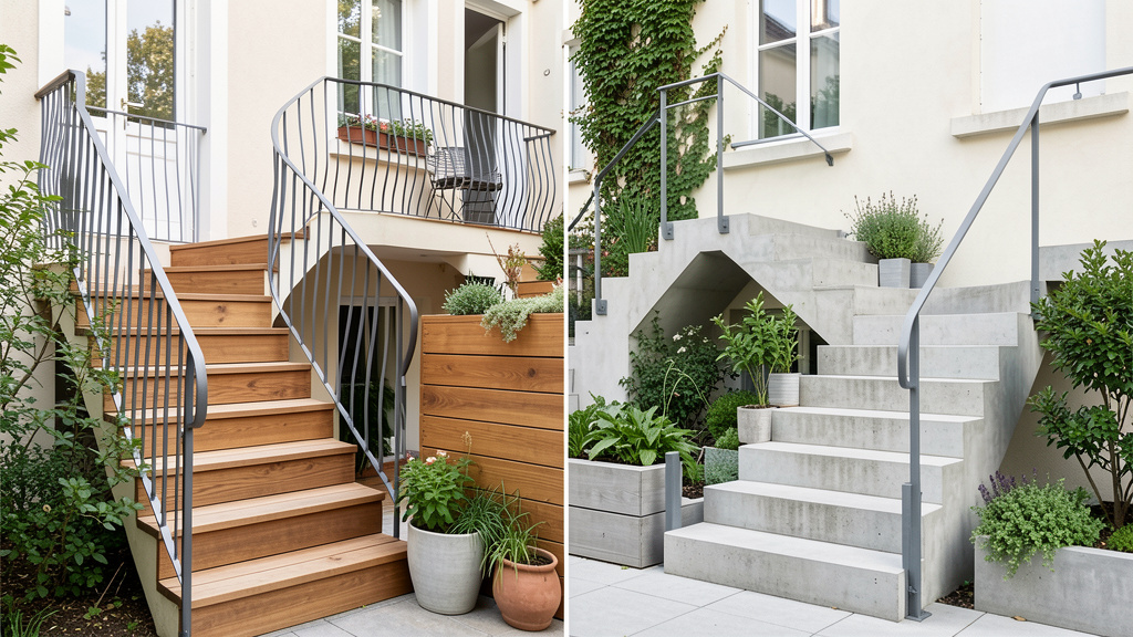 3 idées de design pour un escalier extérieur unique