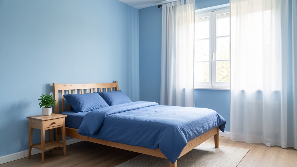 Bleu paisible dans la chambre : Créez un sanctuaire de sérénité