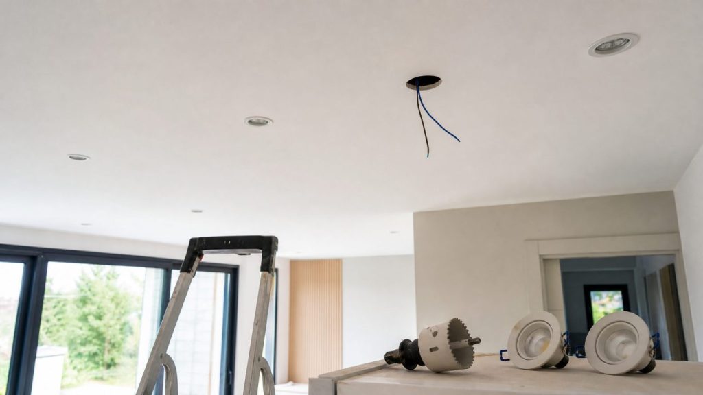 Comment faire pour installer un éclairage encastré dans le salon ?