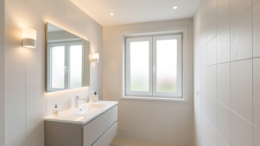 salle de bain élégante avec un éclairage design