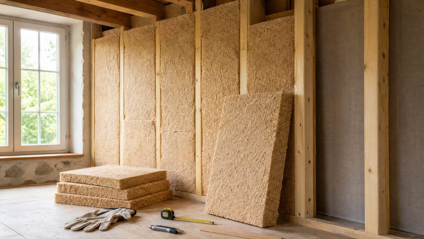 découvrez les avantages de la fibre de bois en tant qu'isolant pour votre maison : pratique, efficace et respectueux de l'environnement.