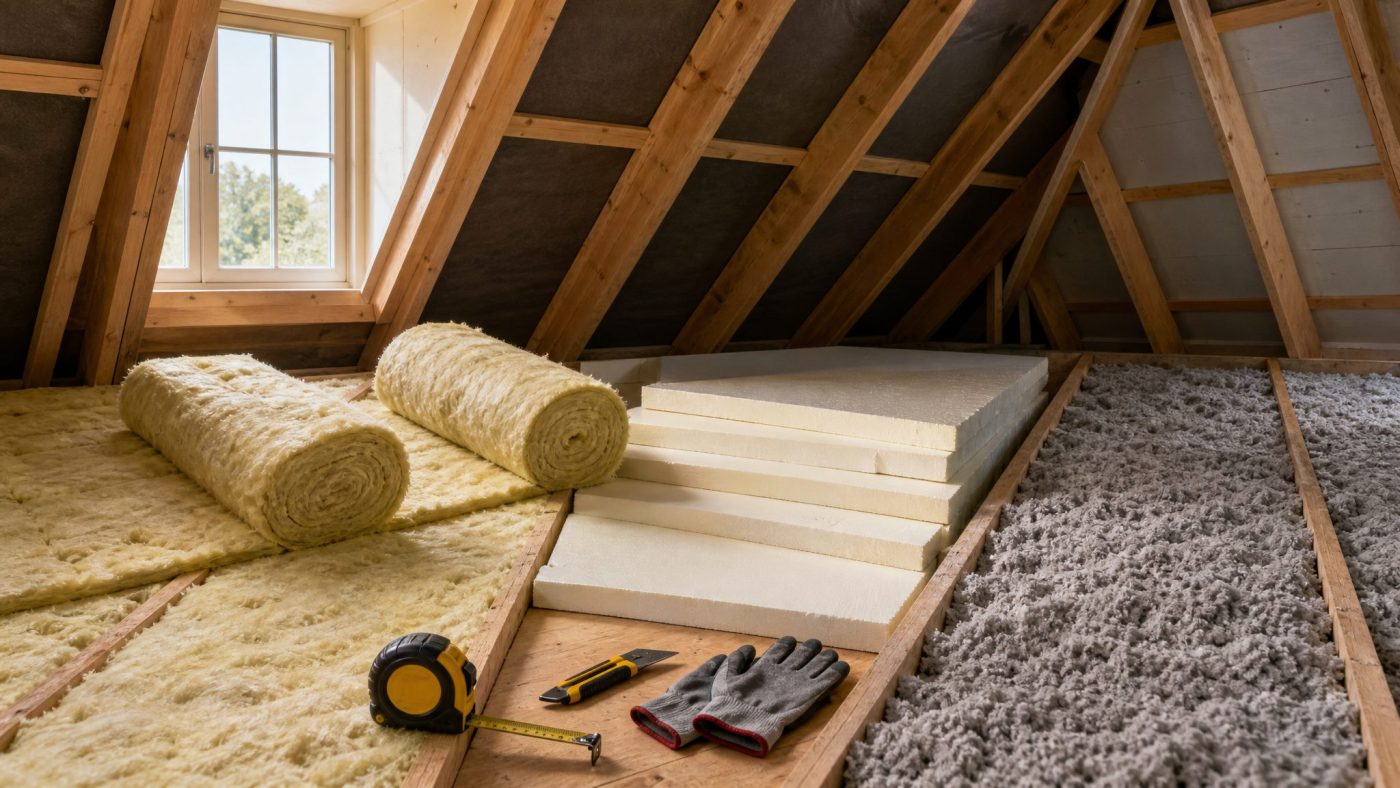 Isolation en fibres de bois pour les combles perdus