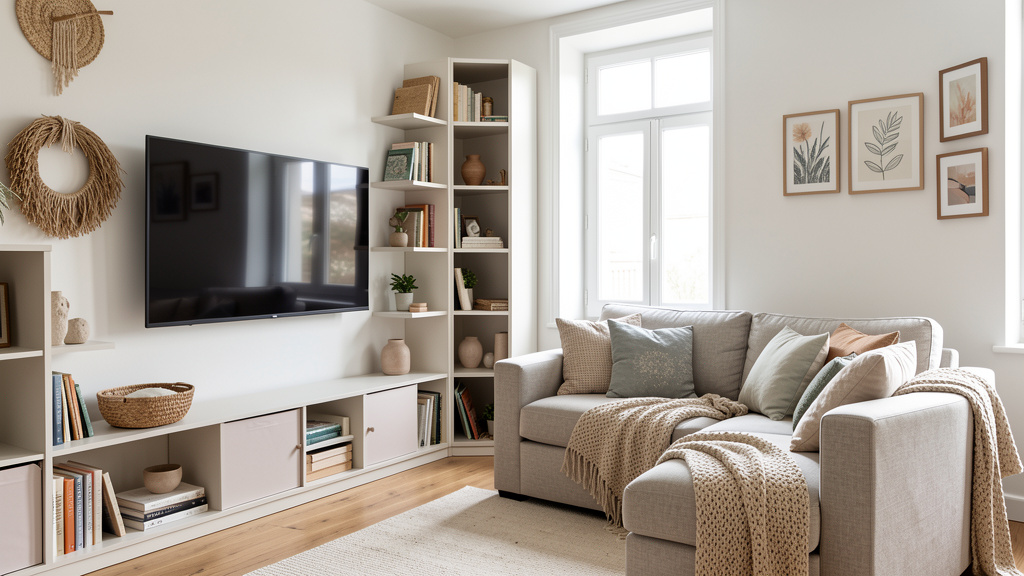 découvrez comment aménager de manière optimale un coin télé en angle grâce aux conseils astucieux d'un décorateur professionnel.