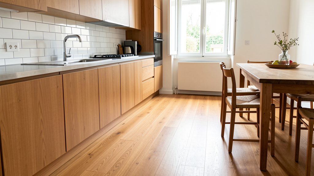 Parquet dans la cuisine : conseils pour un sol à la fois résistant et esthétique