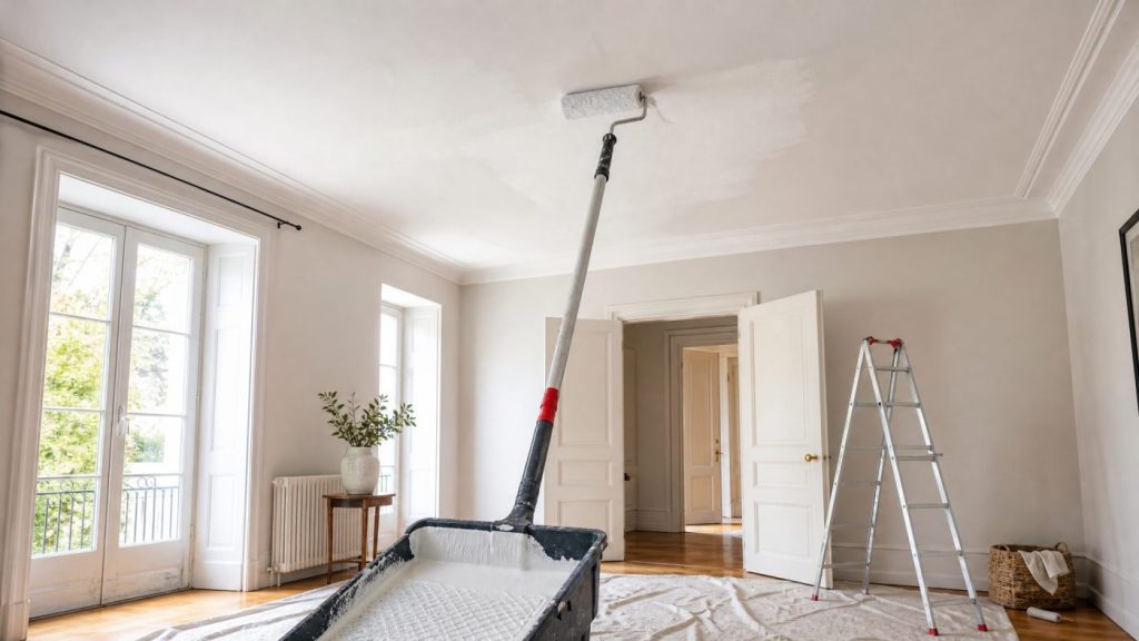 Peindre un plafond sans se fatiguer