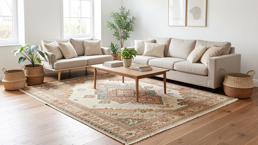 tapis bohème dans votre salon