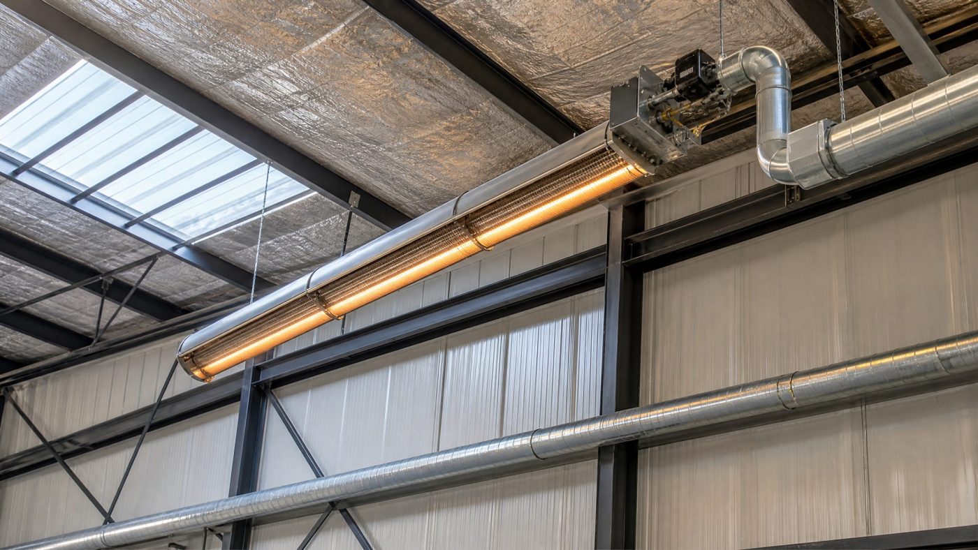 Fonctionnement du tube radiant gaz