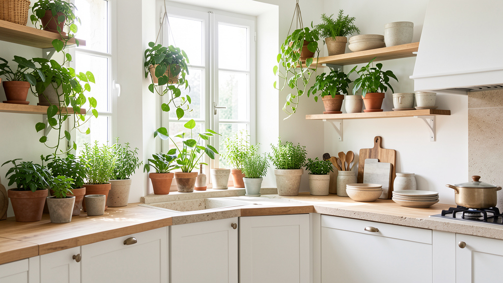 Vert nature dans la cuisine : Cultivez une atmosphère fraîche et inspirante
